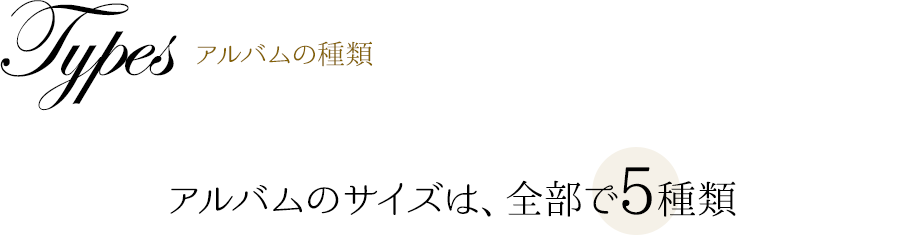 アルバムの種類