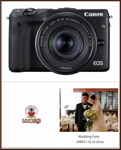 ミラーレスデジタルカメラ キャノン EOS M3 ダブルズームキット レンタル5日間プラン フォトブック付